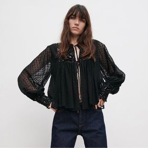 NWT Zara Boho Blouse